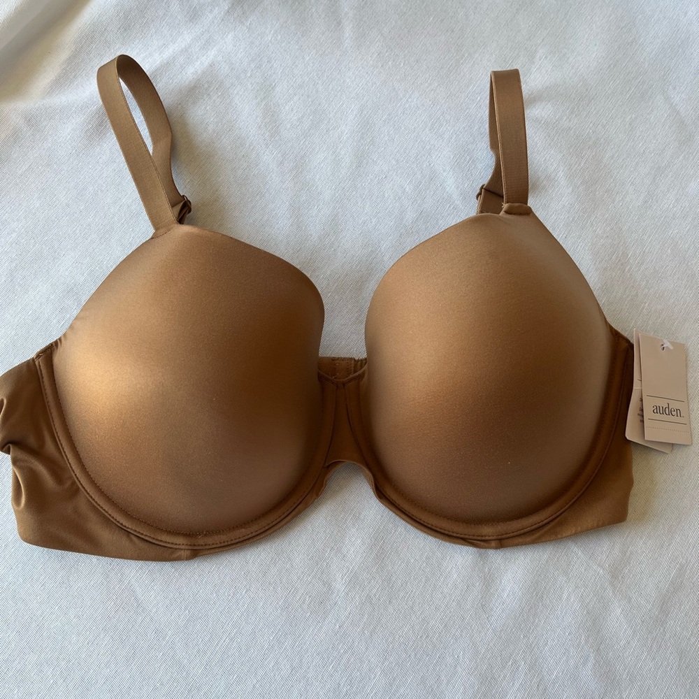 Auden Lightly Lined Full Coverage Underwire T-Shirt Bra Suntan Brown 38DD